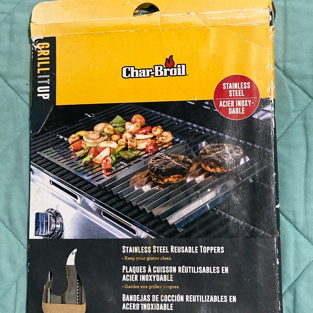 NEW Char-broil stainless steel grill topper